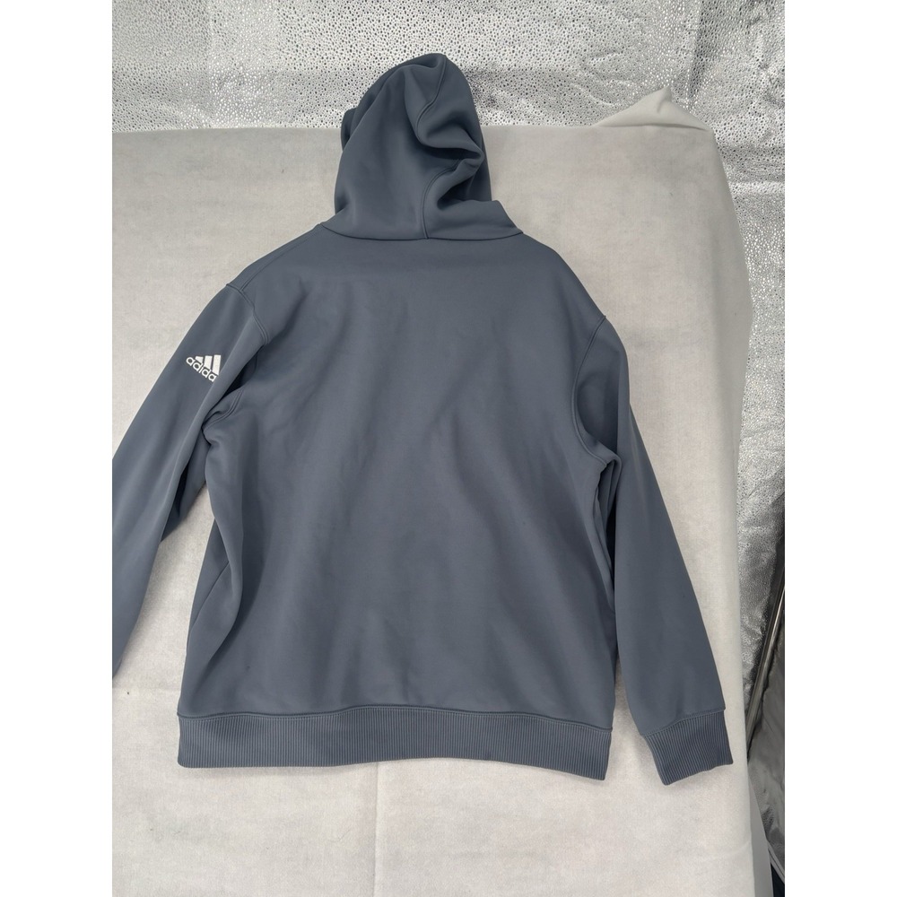 HILLSDALE COLLEGE Hoodie Sweatshirt Unisex XL Slate Blue No Drawstring Adidas - Picture 9 of 10